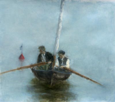 Två män i en båt 